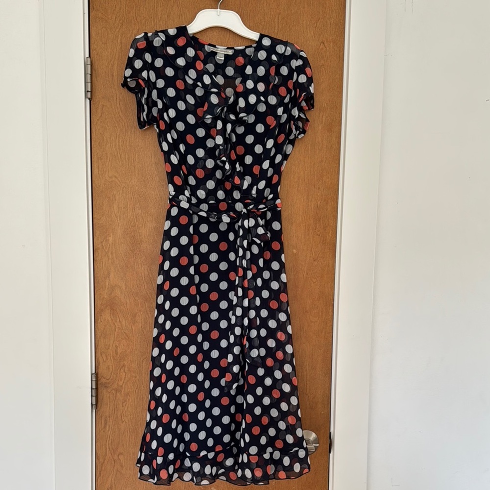 Dress Barn Blue Polka Dot Dress